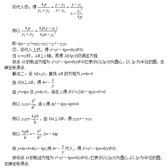 2023年江西成考数学高起点考试轨迹方程真题试题（四）(图2)